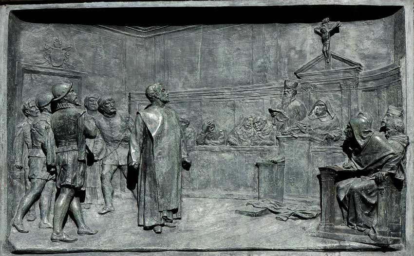 El juicio de Giordano Bruno por la Inquisición Romana